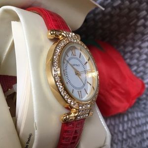 Ellen Tracy crystal embedded watch